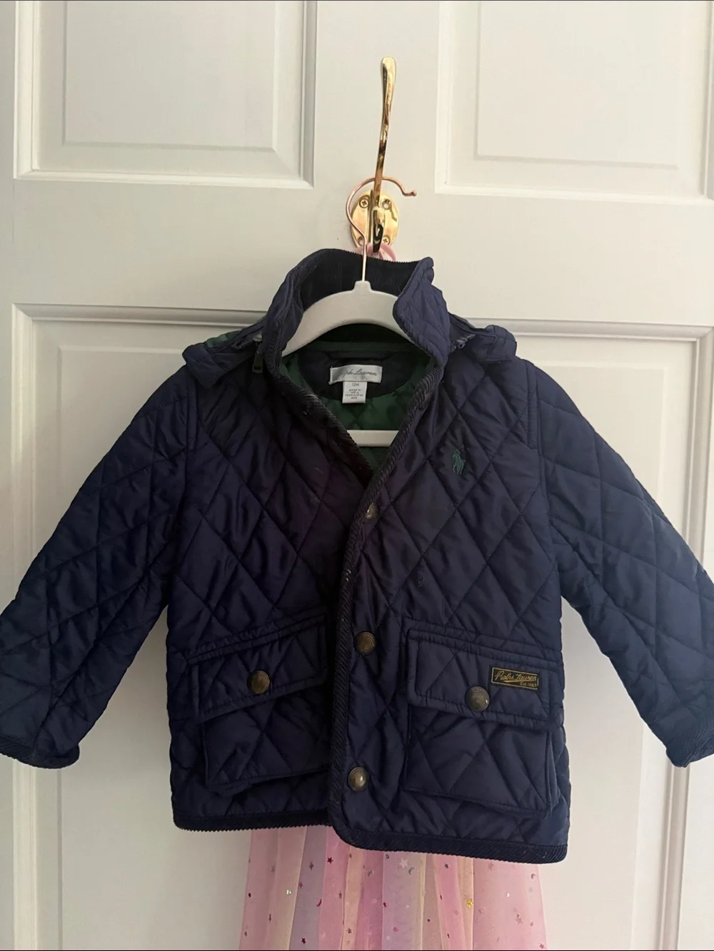 Ralph Lauren Quilted Navy Jacket Baby boy 12 months